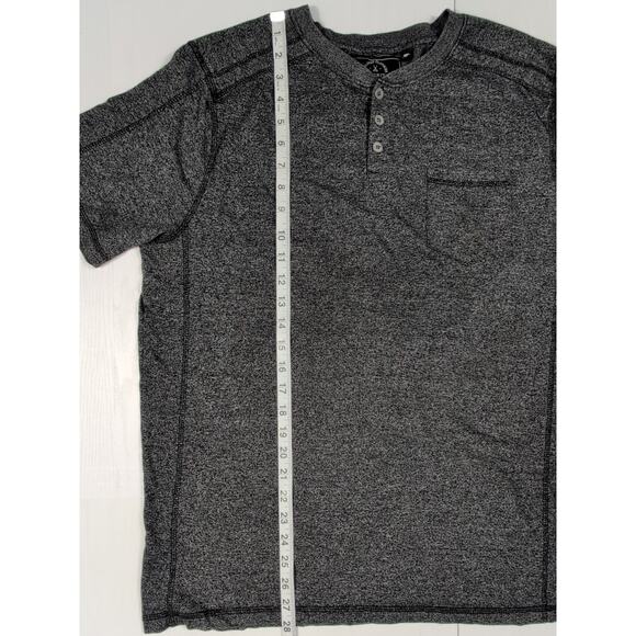 Knit Heritage Henley T-Shirt Men’s L Gray Short Sleeve Casual Pocket Lightweight - Picture 8 of 12